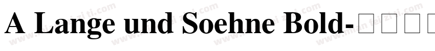A Lange und Soehne Bold字体转换